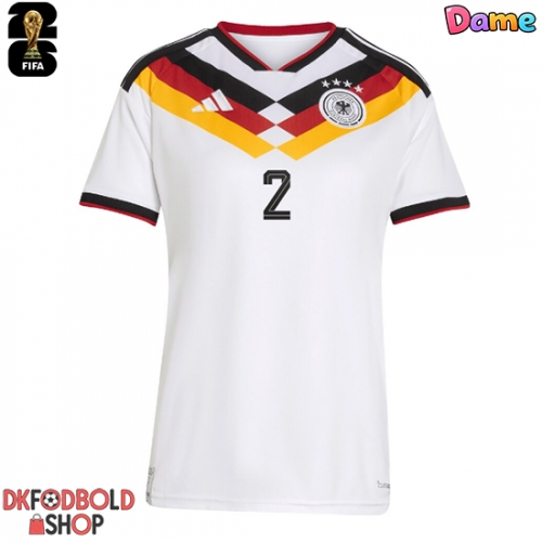 Tyskland Antonio Rudiger #2 Hjemmebanetrøje Dame VM 2026 Kort ærmer